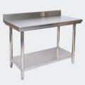 Stůl z nerezové oceli 120x60x85 s bezpečnostní lištou