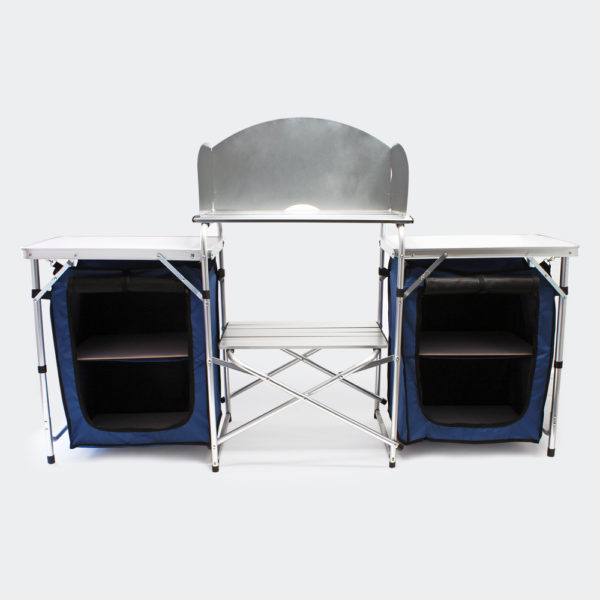 Kemp kuchyně skládací 3 pracovní plochy ochrana proti větru