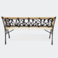Zahradní lavička Ulrike vyrobená ze dřeva a litiny v provedení tulipánů