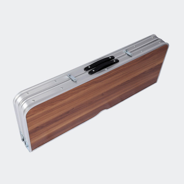 Hliníkový skládací stůl se dvěma lavicemi dřevěné provedení 90x66x70 cm