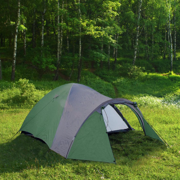 Iglú stan pro 4 osoby zeleno/šedý 450x240x180cm