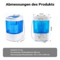 Mini pračka na kempování 3 kg se ždímačkou 150 W