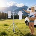 Mobilní skládací sušák na prádlo pro camping – 16 m