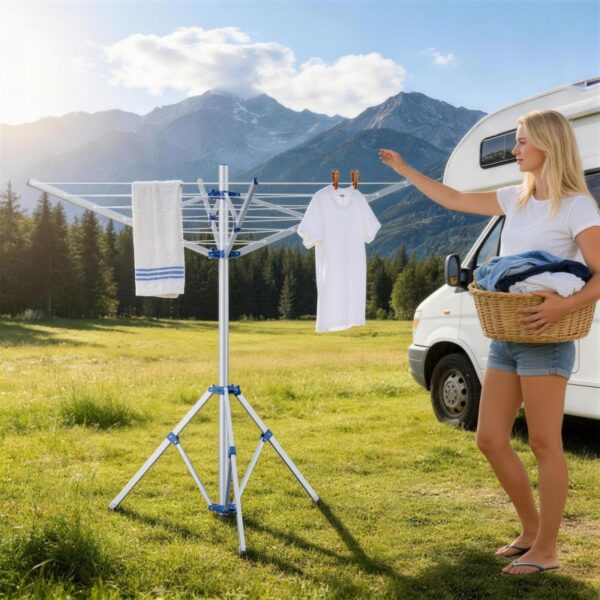 Mobilní skládací sušák na prádlo pro camping – 16 m