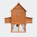 Kurník s kukaní červenohnědé dřevo 310x150x150cm