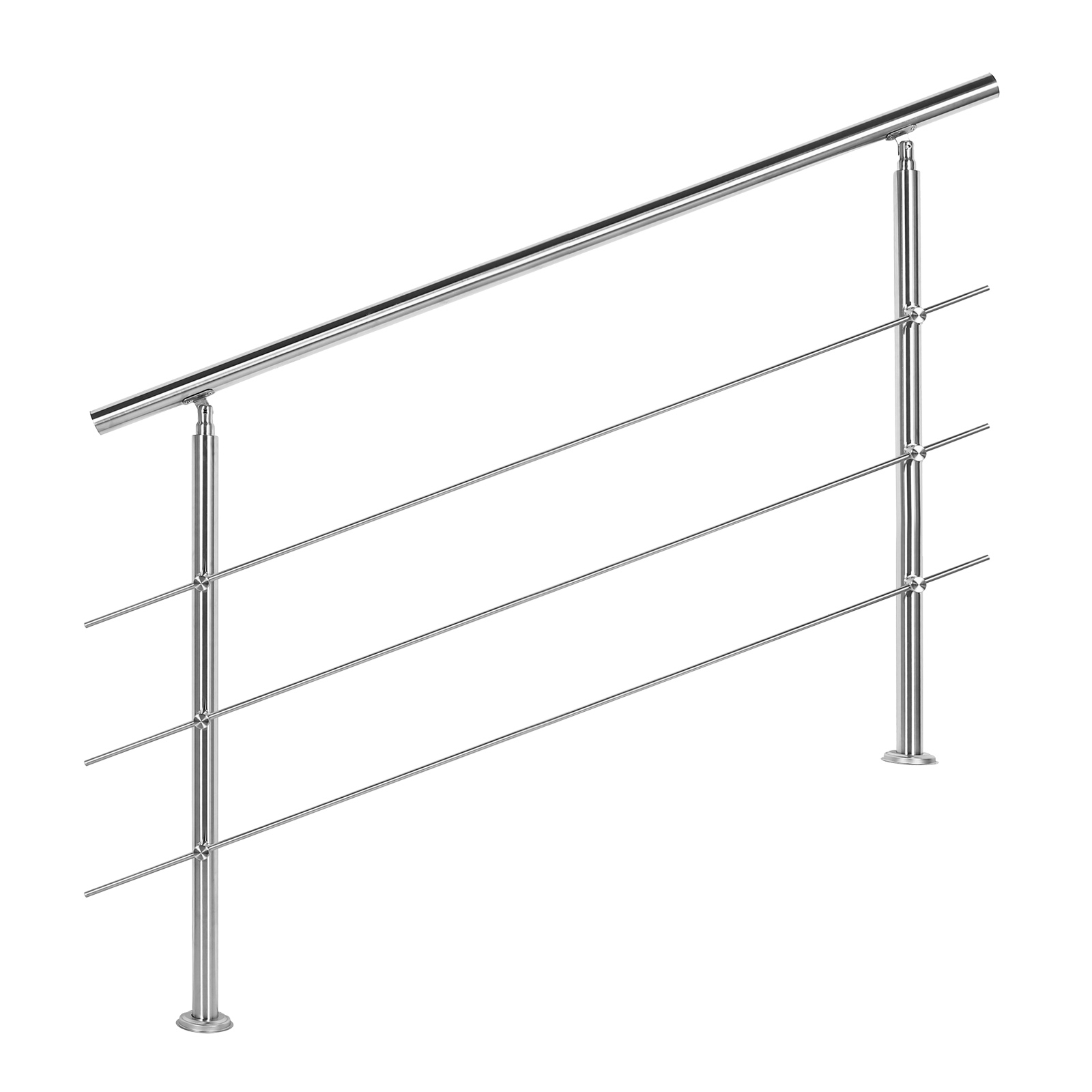 Zábradlí Nerezová ocel 3 Příčky 140 cm