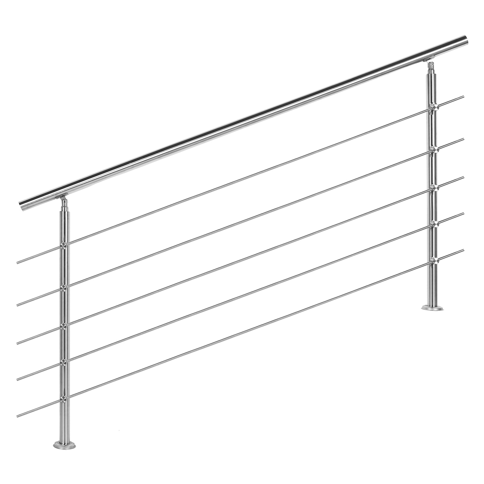 Zábradlí Nerezová ocel 5 příčníků 180 cm