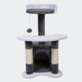 Škrabadlo pro kočky 65cm Šedá/bílá