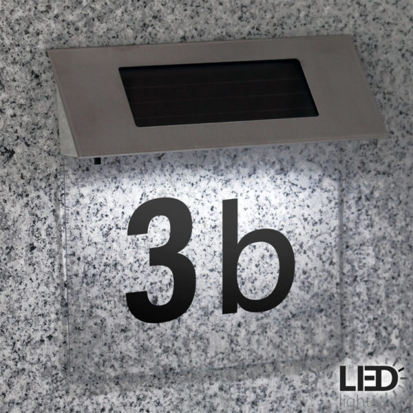 62373_4 Domovní číslo se solárním osvětlením LED