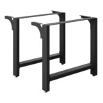 Čtvercové stolové nohy 100x72cm černý