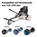 Sedačka na hoverboard černá, nastavitelný kartsitz do 120 kg