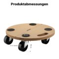 Nábytkový transportní vozík 250 kg kulatý 38 cm