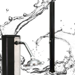 Solární vyhřívaná sprcha u bazénu 35L černý