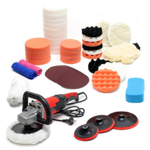 Lešticí stroj 50ks. Sada, leštění, broušení, voskování, 1200 W, 3000 ot / min