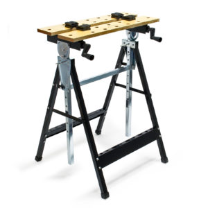 Skládací pracovní stůl 62,5x60,5x (84,5-115,5) cm s úložným prostorem pro nářadí