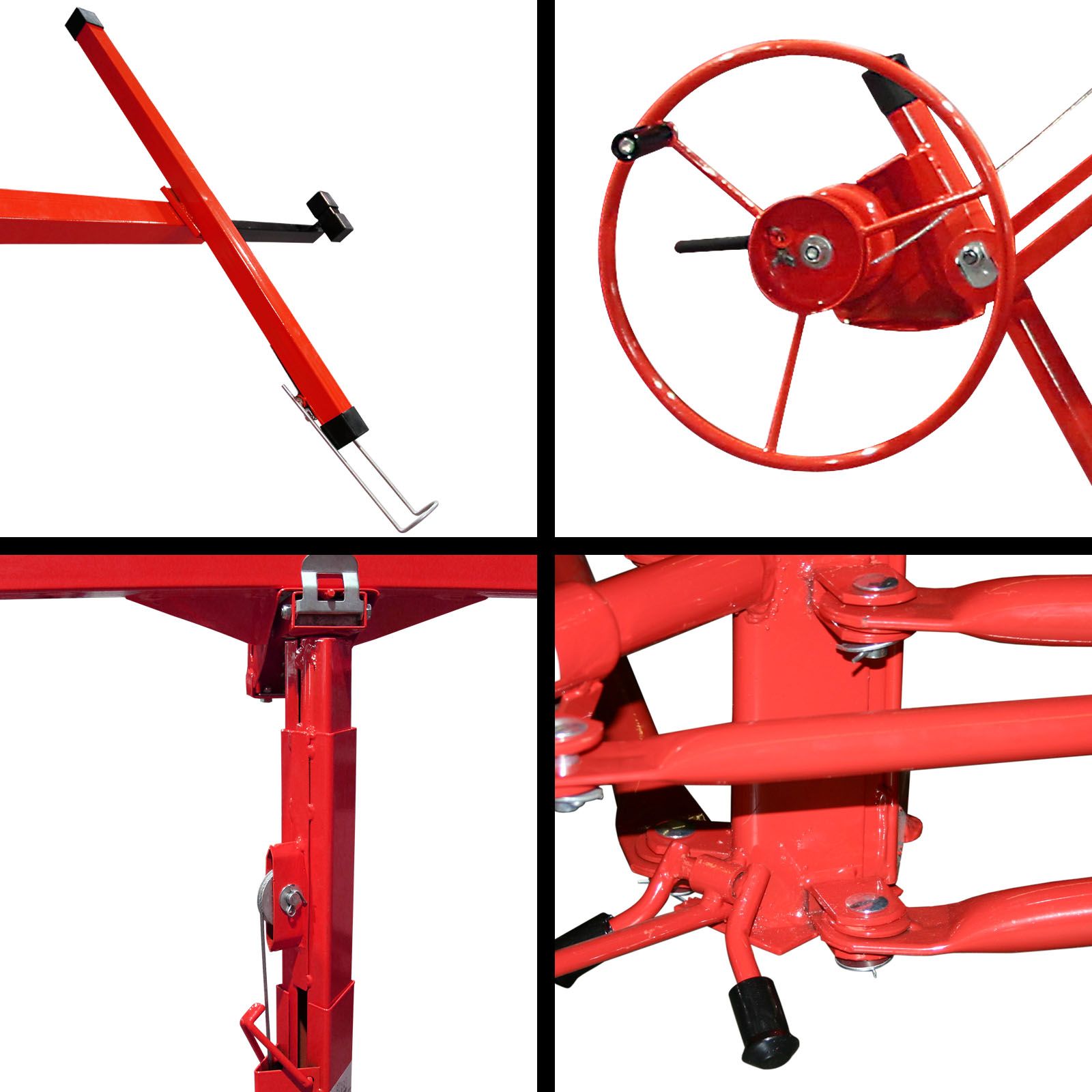 SET: Zvedák sádrokartonových desek XXL + prodloužení 140 cm - červená - Obrázek 3