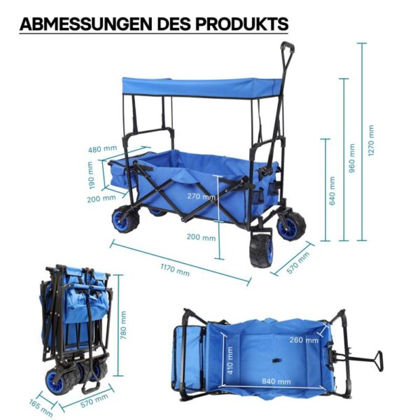 9a07db0798f84fae882b75c06006887f_800x800 Skládací ruční vozík se sluneční stříškou 70 kg v modré barvě