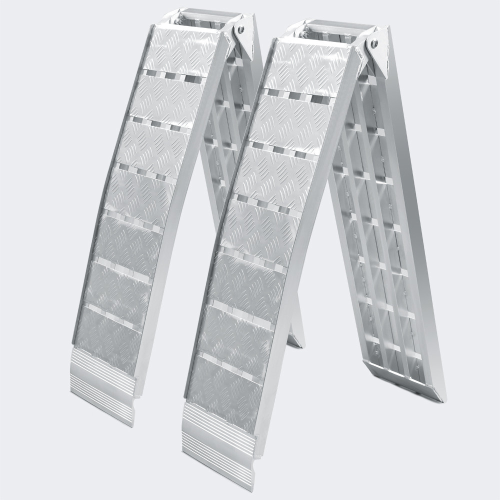 2x skládací nakládací rampa přenosná hliníková 90x11 "3000lbs (228cm 1360kg) - Obrázek 2