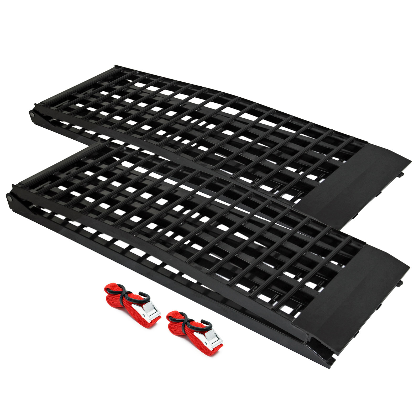 2x skládací nakládací rampa přenosná hliníková 108x17,7 "1760lbs (274cm 800kg)