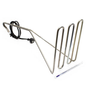 Plochý ponorný ohřívač z nerezové oceli s teploměrem 3200W