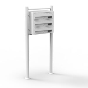 sloupková poštovní schránka 3 bílá