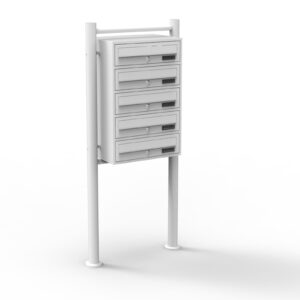 sloupková poštovní schránka 5 bílá