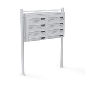 sloupková poštovní schránka 8 střibrná