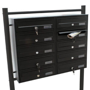 sloupková poštovní schránka 10 černá