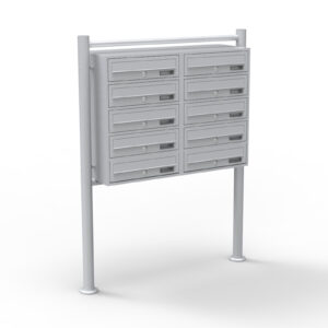 sloupková poštovní schránka 10 stříbrná