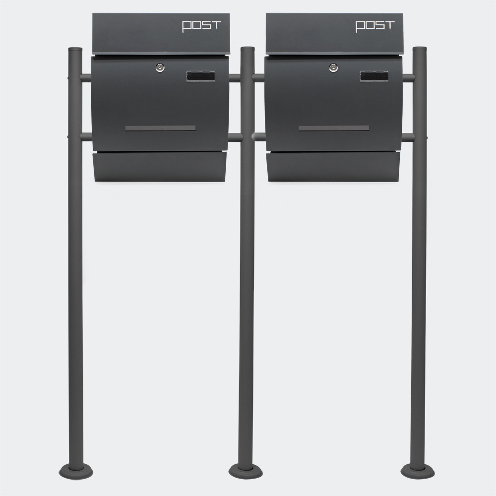 Sada poštovních schránek V4 antracitová dvojitá - Obrázek 2