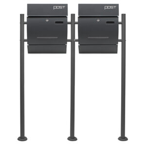 Sada poštovních schránek V4 antracitová dvojitá