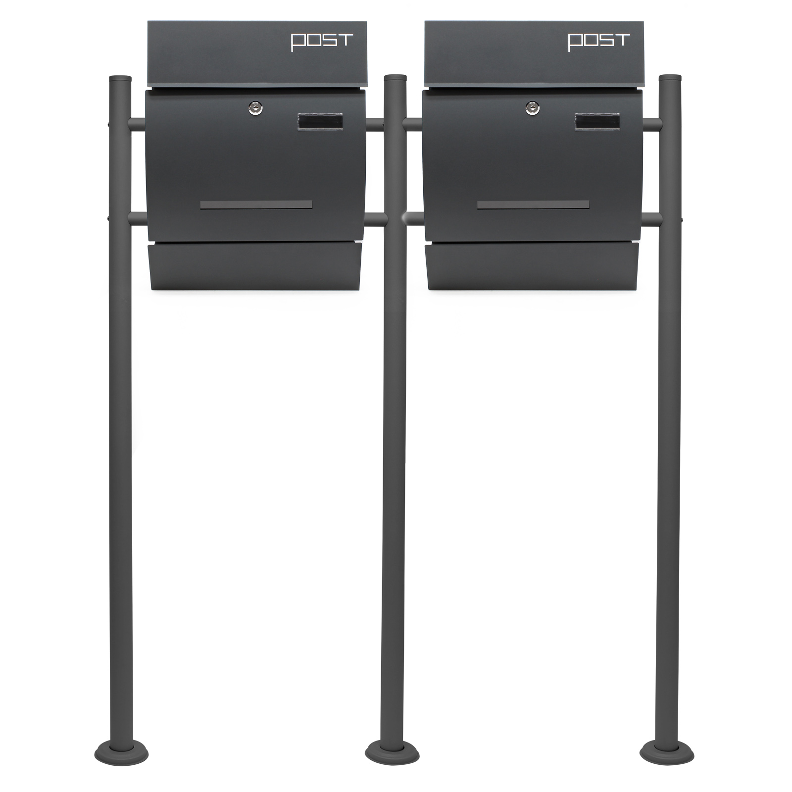 Sada poštovních schránek V4 antracitová dvojitá