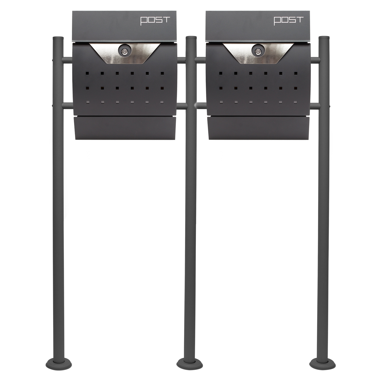 Sada Poštovních Schránek V5 Antracitová Dvojitá