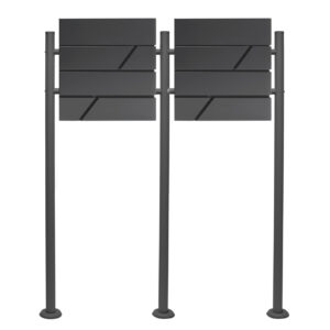 Sada Poštovních Schránek V14 Antracitová Dvojitá