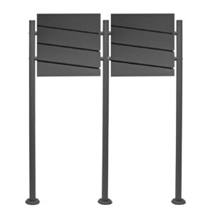 Sada poštovních schránek V16 antracitová dvojitá