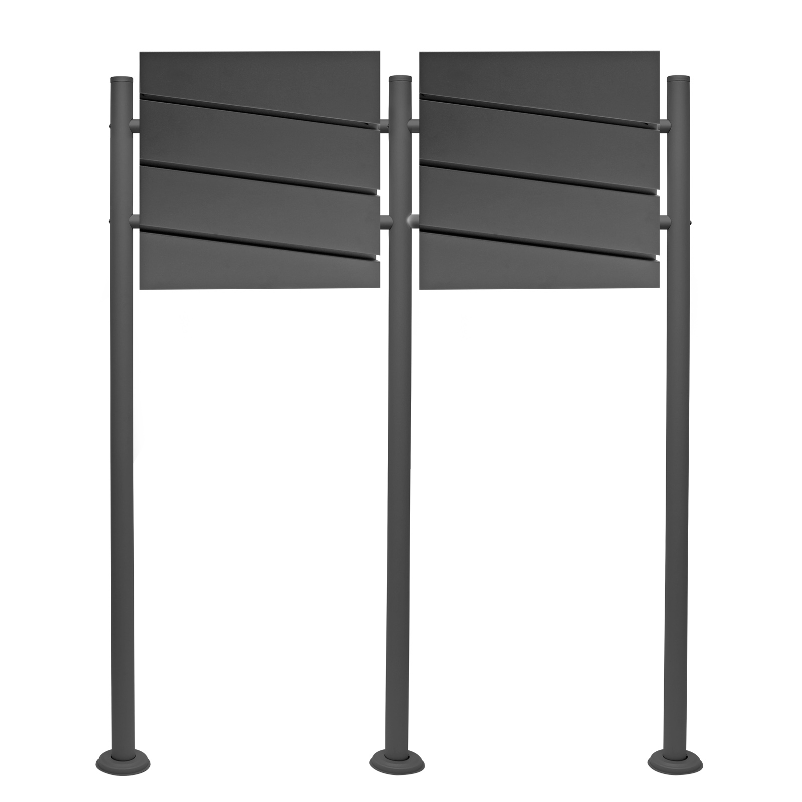 Sada poštovních schránek V16 antracitová dvojitá