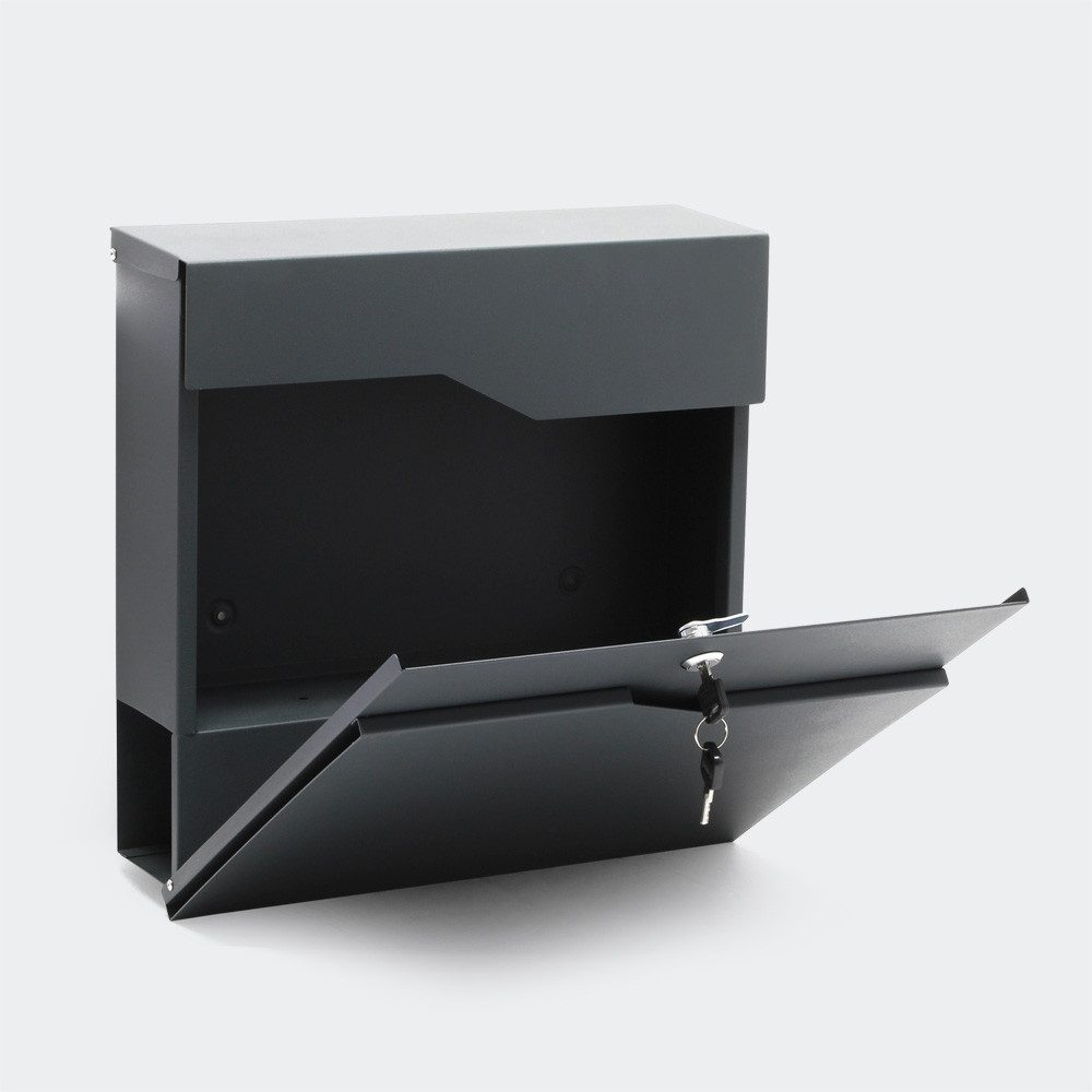Designová poštovní schránka V19 antracitová poštovní schránka na noviny