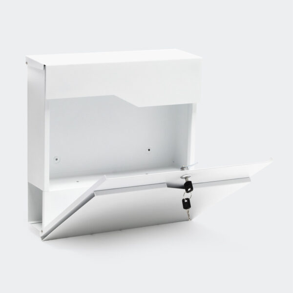 Designová poštovní schránka V19 bílá schránka na noviny