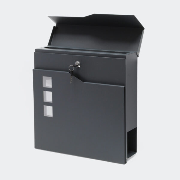 Designová poštovní schránka V20 antracitová poštovní schránka na noviny