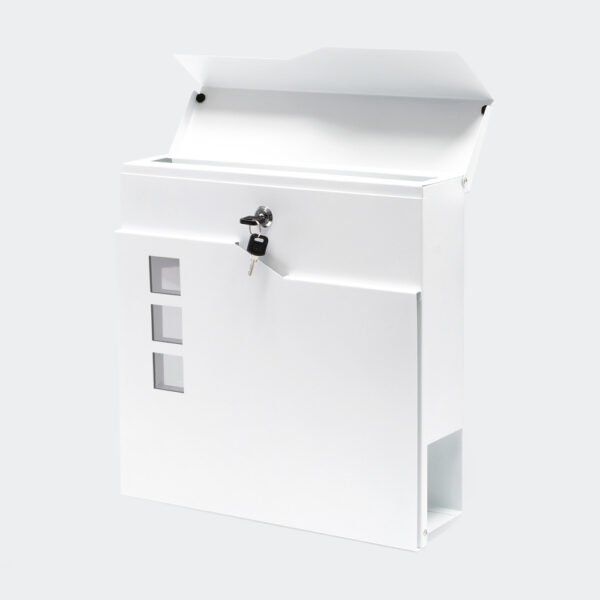 Designová poštovní schránka V20 bílá schránka na noviny