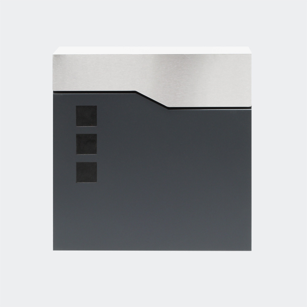 Designová poštovní schránka V20 antracit s poštovní schránkou na noviny