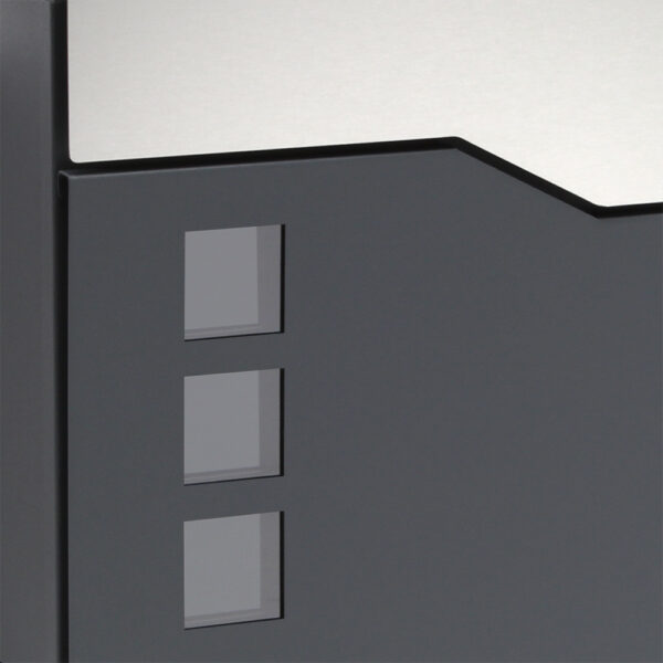 Designová poštovní schránka V20 antracit s poštovní schránkou na noviny