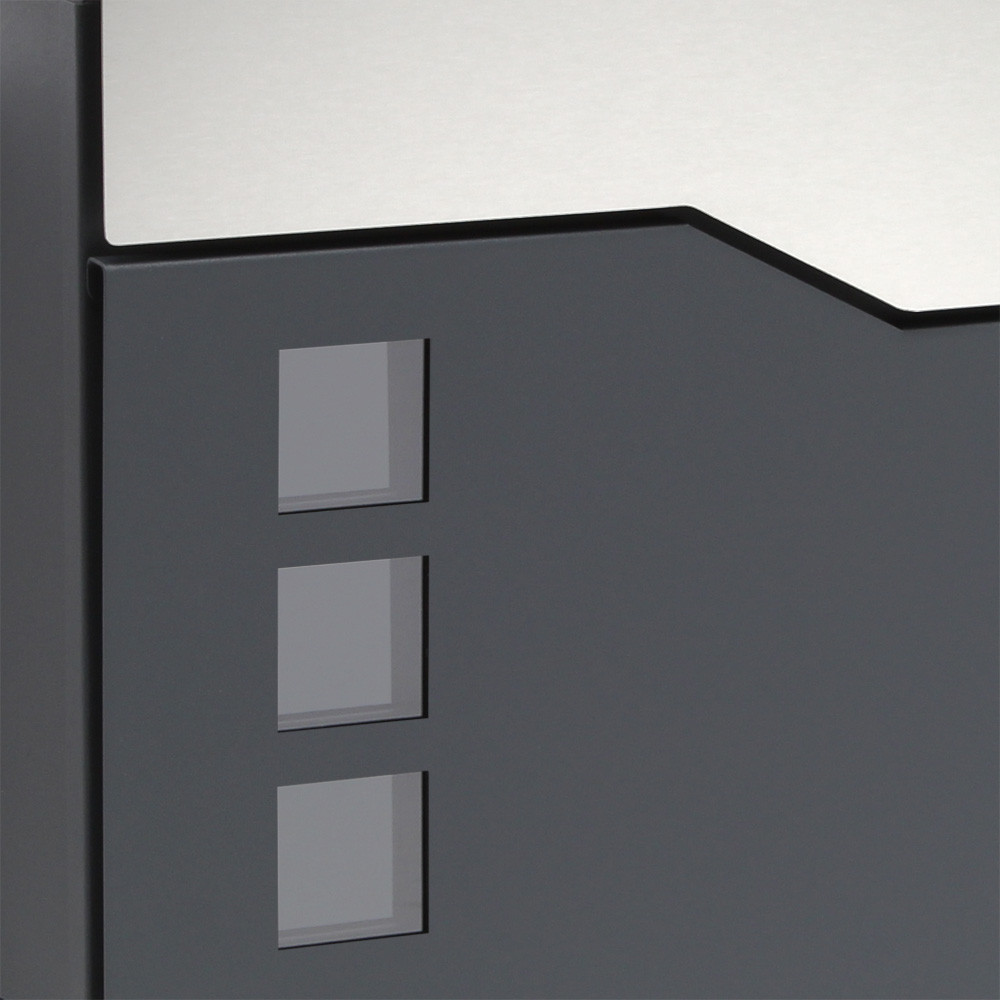 Designová poštovní schránka V20 antracit s poštovní schránkou na noviny