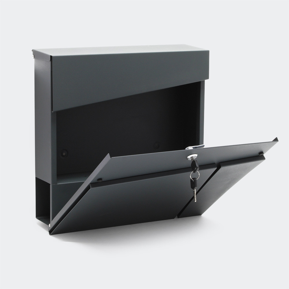 Designová poštovní schránka V23 antracitová poštovní schránka na noviny