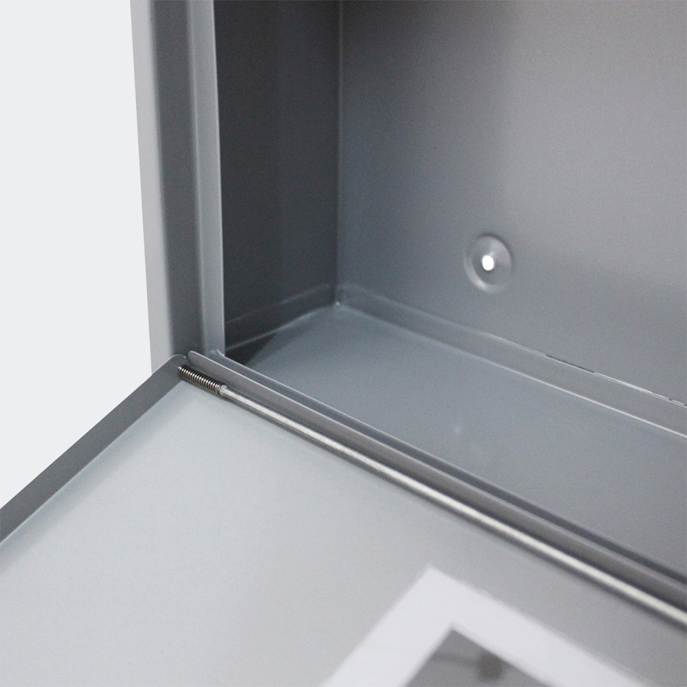 Poštovní schránka s držákem novin stříbrná - Obrázek 3