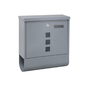 Poštovní schránka s držákem novin stříbrná