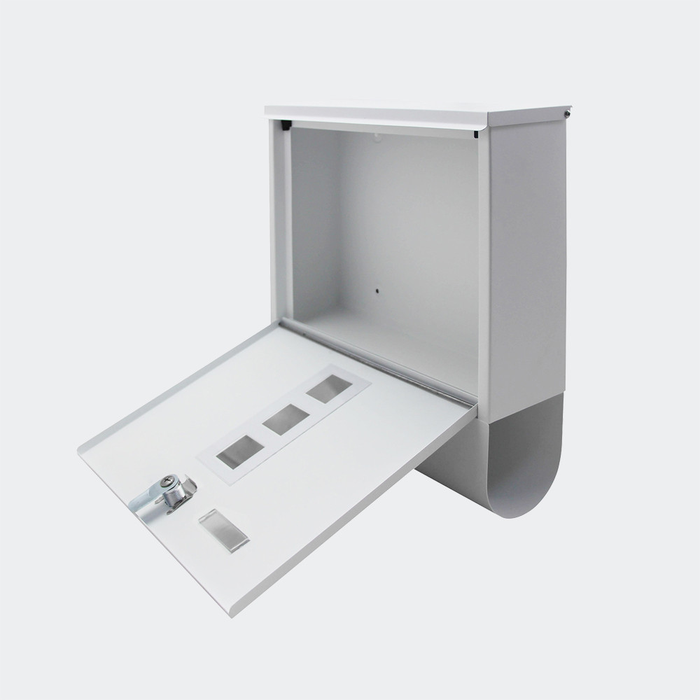 Poštovní schránka s držákem novin bílá - Obrázek 4