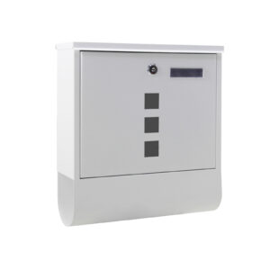 Poštovní schránka s držákem novin bílá