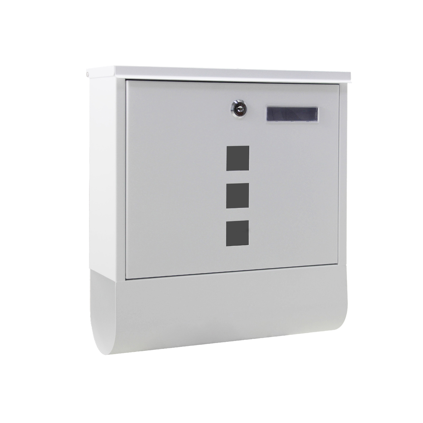 Poštovní schránka s držákem novin bílá