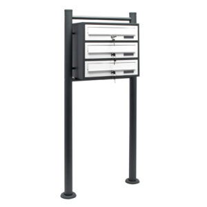 poštovní schránka 3 antracitová bílá